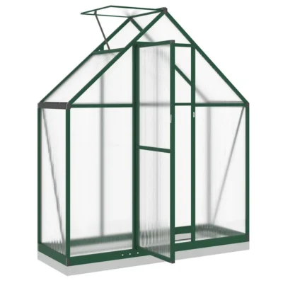 Aluminium Gewächshaus mit Fundamentrahmen 58-224x169x195/202cm (3Farben 7Größen)