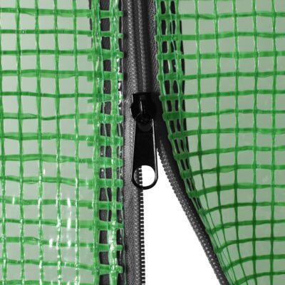 Begehbares Gewächshaus 143x143x195cm aus Polyethylen mit 8 Regalen und Pulverbeschichtung
