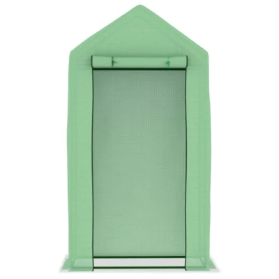 Gewächshaus 0.5m² 100x50x190cm aus Polyethylen mit pulverbeschichtetem Stahl
