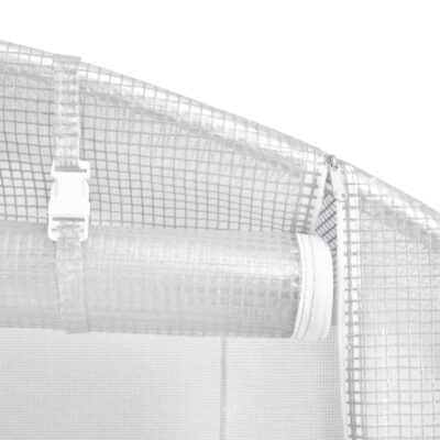 Gewächshaus 4.5m² 3x1.5x2m aus PE Netzgewebe mit verzinktem Stahlrahmen und Seitenfenstern