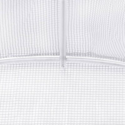 Gewächshaus 4.5m² 3x1.5x2m aus PE Netzgewebe mit verzinktem Stahlrahmen und Seitenfenstern