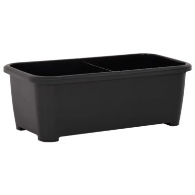 Mini Gewächshaus / Frühbeet aus Polypropylen 77x38,7x82cm Anthrazit 52L