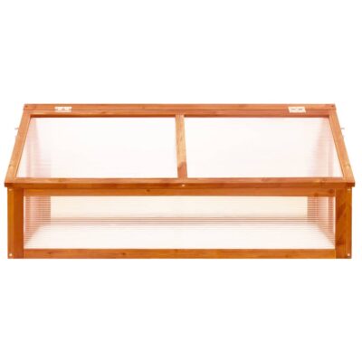 Mini Gewächshaus / Frühbeet aus massivem Tannenholz 114x80x50cm Orange
