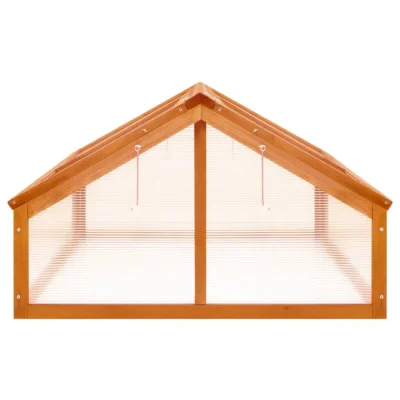 Mini Gewächshaus / Frühbeet aus massivem Tannenholz 114x80x50cm Orange