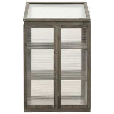 Pflanzenschrank / Mini Gewächshaus / Gewächshaus Schrank aus Tannenholz 60x45x100cm in Grau