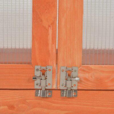 Mini Gewächshaus / Schrank Gewächshaus aus Holz mit Scharnierdeckel -Türen und 2 Regalen 75x47x109cm