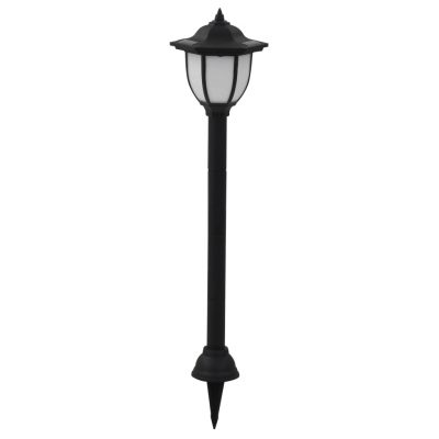 3/6er-Set LED Outdoor Boden-Solarleuchten mit Erdspieß in Schwarz 16,5x73cm IP44