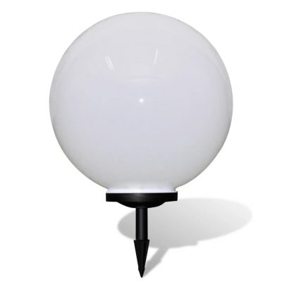 1-8er-Set LED Solarleuchte mit Erdspieß Kugelleuchte 15-50cm Weiß (5Größen 6Staffelungen)