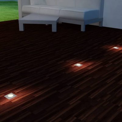 3er-Set Outdoor LED Bodeneinbaustrahler Quadratisch/Rund Silbern IP67 Warmweiß (2Varianten) – Bild 7