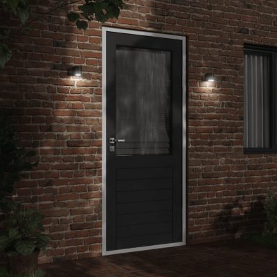 Moderne Außenwandleuchte Schwarz aus Aluminiumdruckguss IP44 mit Glas-Diffusor – Bild 2