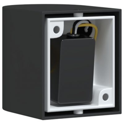 Moderne Außenwandleuchte Schwarz aus Aluminiumdruckguss IP44 mit Glas-Diffusor – Bild 5