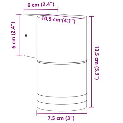 1/2Stk. Gartenleuchte aus Aluminiumdruckguss Schwarz Außenwandleuchte IP44 GU10 – Bild 5