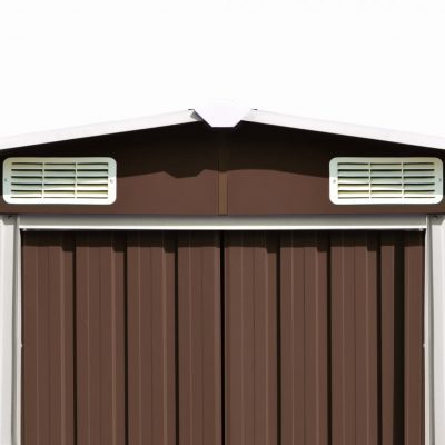 Gartenschuppen / Gerätehaus aus verzinkten Stahl 257 x 298-580 x 181cm (4Farben&Größen) – Bild 4