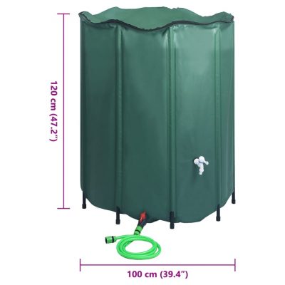 Wassertank / Regentonne Faltbar mit Hahn aus PVC 1000L – Bild 9
