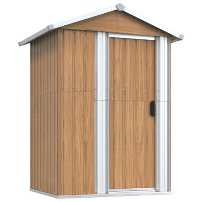 Gartenschuppen / Gerätehaus aus verzinkten Stahl 126x97,5x177cm (4Farben) – Bild 4