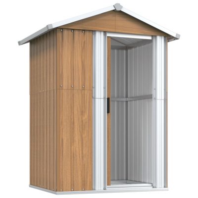 Gartenschuppen / Gerätehaus aus verzinkten Stahl 126x97,5x177cm (4Farben) – Bild 6