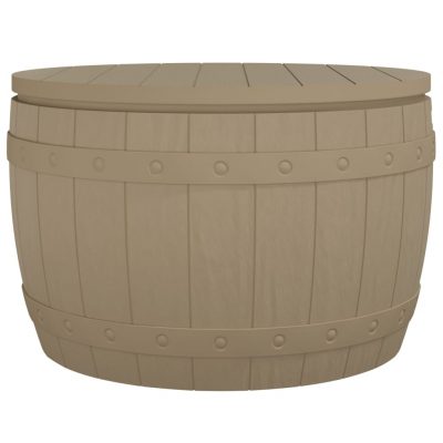 3-in-1 Gartenbox aus Polypropylen Hellbraun/Schwarz (2Farben)