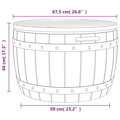 3-in-1 Gartenbox aus Polypropylen Hellbraun/Schwarz (2Farben) – Bild 7