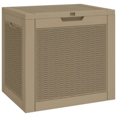 Gartenbox aus Polypropylen Hellbraun/Schwarz 118L (2Farben)