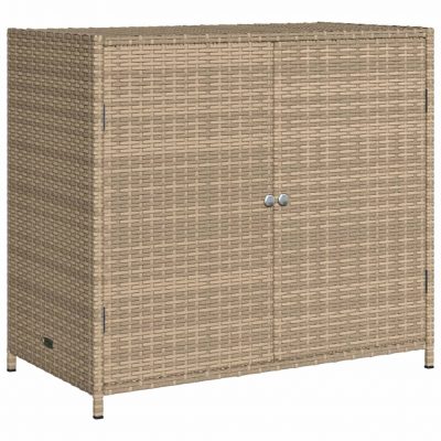 Gartenschrank aus Poly Rattan 83x45x76cm (4Farben)