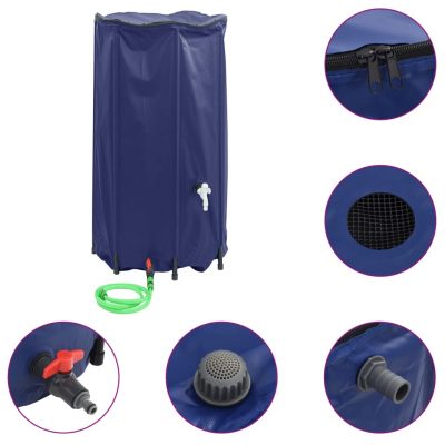Wassertank / Regentonne mit Wasserhahn Faltbar aus PVC 380L