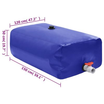 Wassertank mit Wasserhahn Faltbar aus PVC 1000L – Bild 6