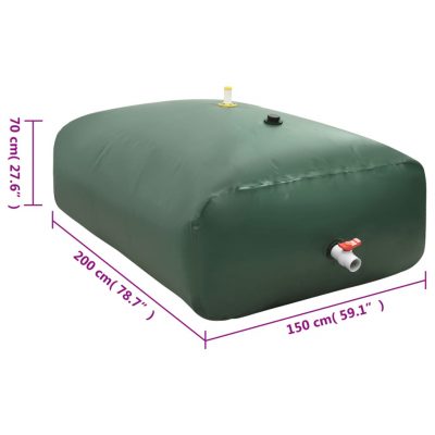 Wassertank mit Wasserhahn Faltbar aus PVC 2100L – Bild 7