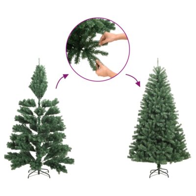 Künstlicher Eck-Weihnachtsbaum Weiß 240 cm PVC (2Farben 5Größen) – Bild 7
