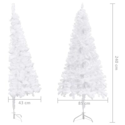 Künstlicher Eck-Weihnachtsbaum Weiß 240 cm PVC (2Farben 5Größen) – Bild 8