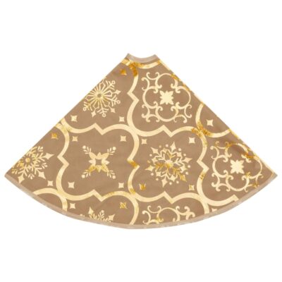Gelbe Weihnachtsbaumdecke mit Socke aus Soff ⌀90-150cm (3Größen) – Bild 4