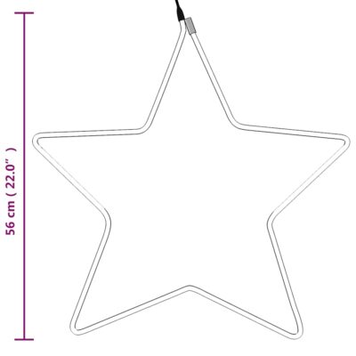 1-3Stk. Weihnachtsstern LED-Silhouette mit 48 LED´s Warmweiß 56cm – Bild 5