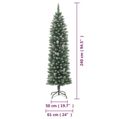 Künstlicher Schlanker Weihnachtsbaum mit/ohne LED´s (5Größen2Varianten) – Bild 7