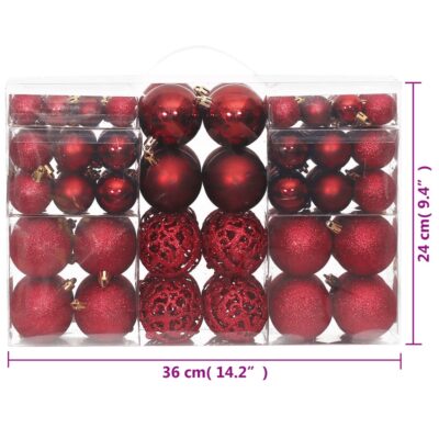 100-tlg. Weihnachtskugeln-Set aus Polystrol Ø3/4/6cm (15Farben) – Bild 7