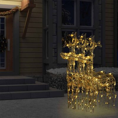 1-3Stk. Rentiere Weihnachtsdekoration aus Acryl mit 90-250 LED´s (4Farben 3Größen) – Bild 7