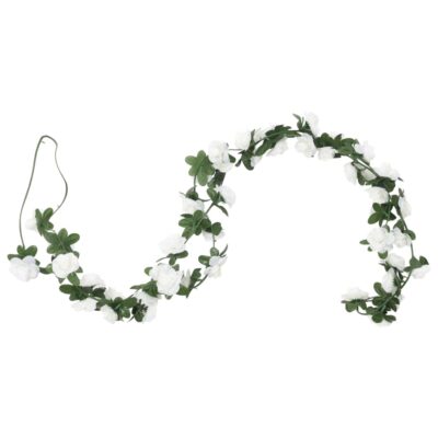 6Stk. Weihnachtskranz Blumen aus PE & Kunstseide 240cm (7Farben) – Bild 2