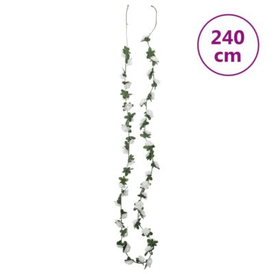 6Stk. Weihnachtskranz Blumen aus PE & Kunstseide 240cm (7Farben) – Bild 6